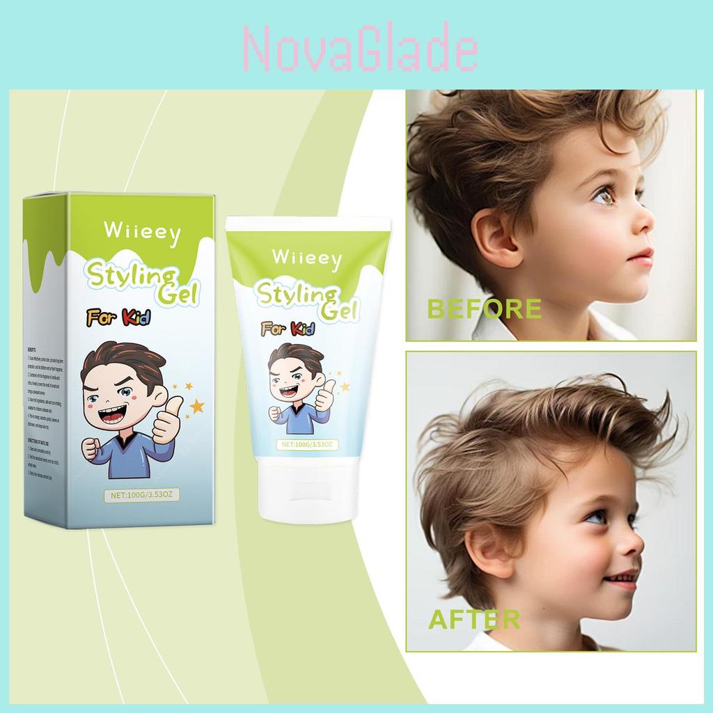Wiieey Kinderhaargel Innovative Formel Für Einfaches Styling Und Frizz-Kontrolle 100g