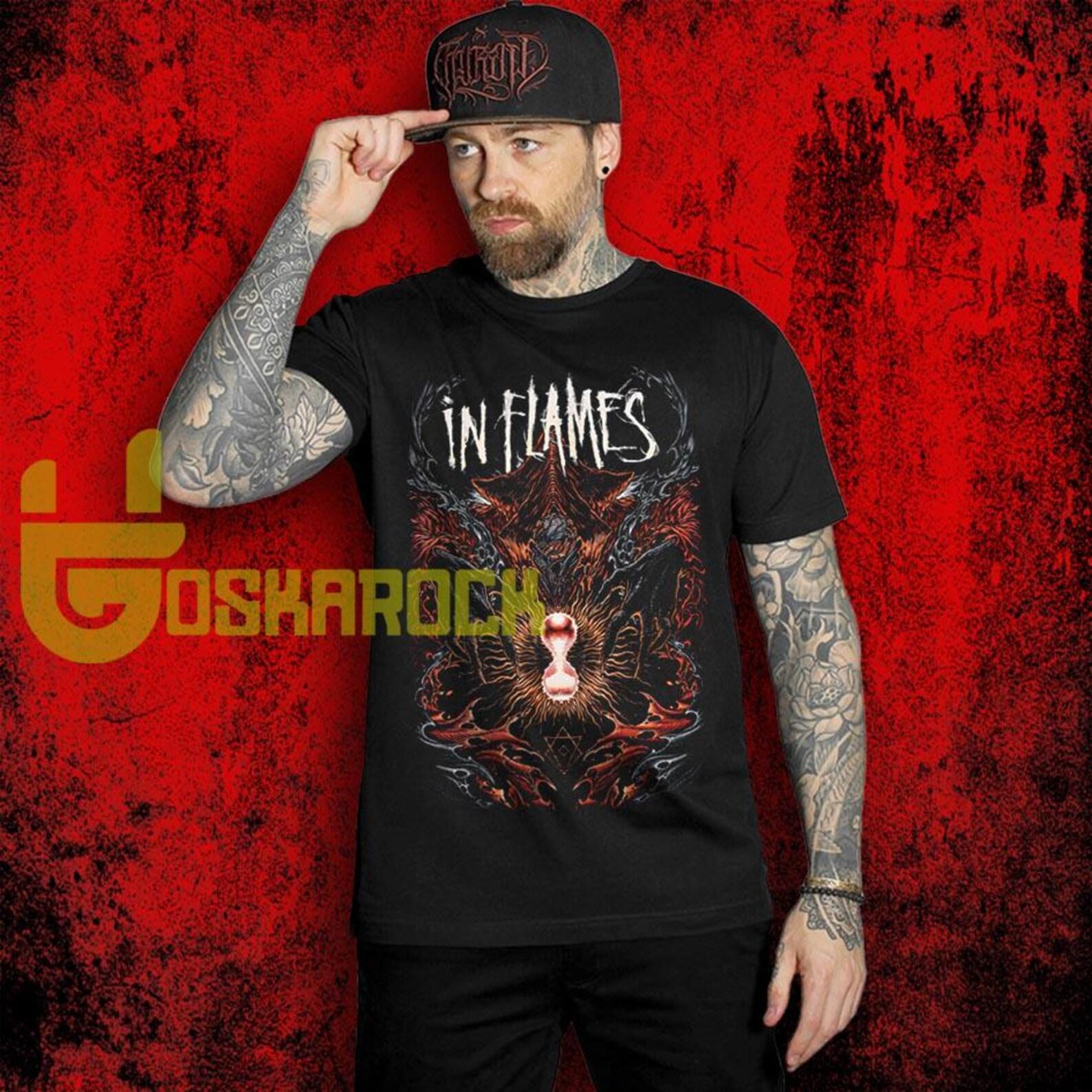 In Flames T shirt, 90s Retro Heavy Metal Band Shirt, Music Unisex T shirt 4XL