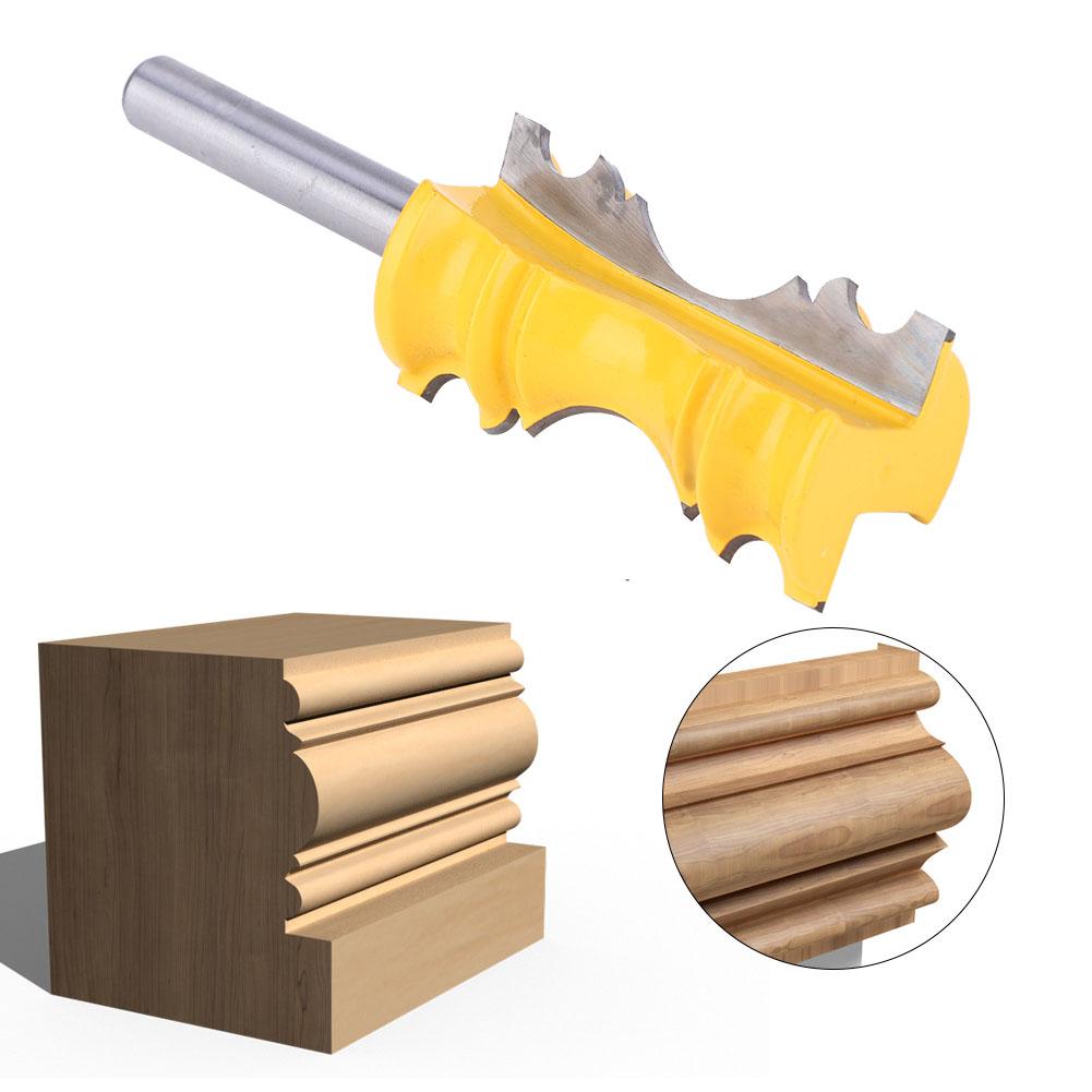 Elaborate Chair Rail Molding Router Bit 8mm Shank Woodworking Milling Cutter