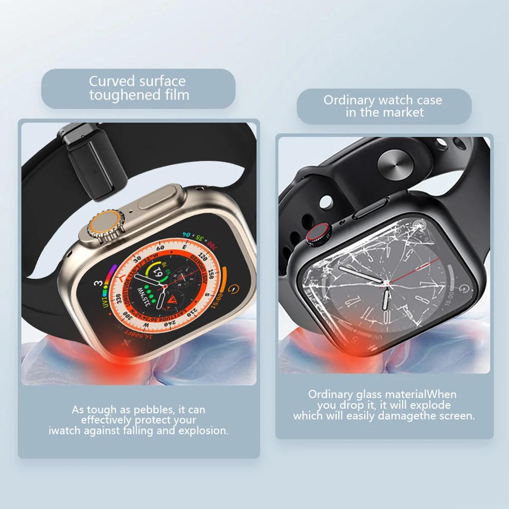 Case+Silicone Strap for Apple Watch Band Ultra 3 49mm 46 45 44 41mm Protective Case Bracelet for Iwatch 11 10 9 8 7 6 54 SE3