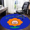 1pc Flower Pig Office Round Area Rug, Indoor Mat Suitable For Office, Under Office Chairs Bedroom Living Room Home Decor, Room Deco