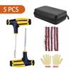 Tire Repair Kit Emergency Tyre Puncture Plug Tool Set with Repair Glue & Rubber Strips for Car Motorcycle Bicycle