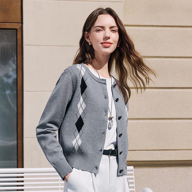 Betu Women's 2026 Spring Elegant Cardigan & Skirt Two-Piece Set