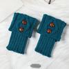 Women's Thick Knit Wool Diamond Button Ankle Boot Socks and Leg Warmers for Autumn and Winter.