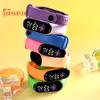 Fashion Sports Bracelet with LED Display, Rounded Dial, Adjustable Silicone Strap, Digital Watch