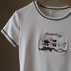 2025 Korean Style Cartoon Embroidered Slim Fit Cute Short Sleeve T-Shirt for Women