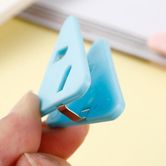 40Pcs Triangle File Book Corner Clip Non-Slip Page Holder for Documents Test Papers Notebooks Colorful Reusable Prevents Curling Folding