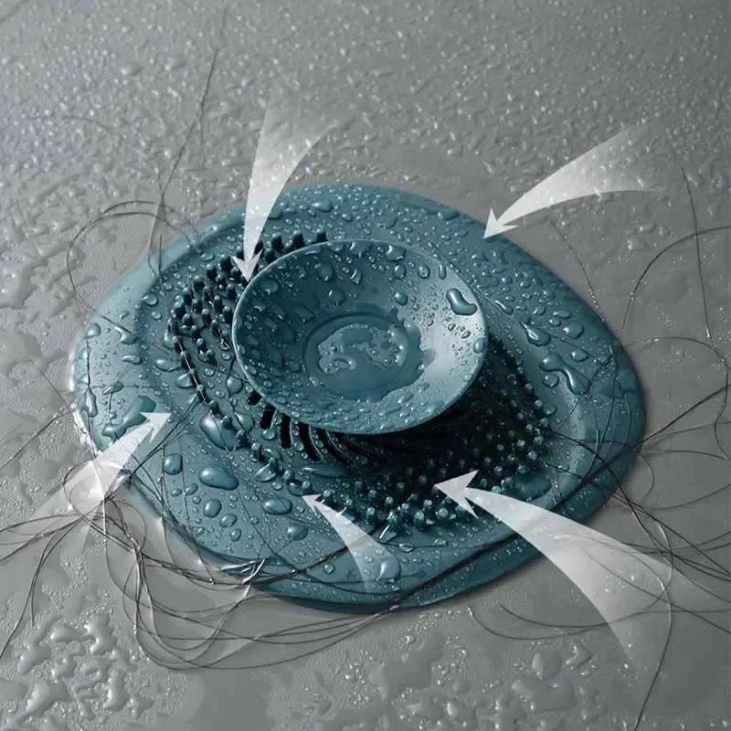 Hair Filter Sink Anti-blocking Kitchen Sink Plug Shower Filter Drain Cover Stopper Floor Drain Hair Catcher Bathroom Accessorie