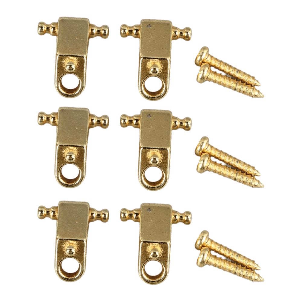 6PCS Metal Electric Guitar String Retainer Guitar String Retainer Set Electric Guitar Replacement золотой