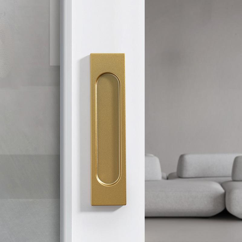 

2 шт. Раздвижная ручка для амбарной двери, скрытая мебельная фурнитура, самоклеящиеся ручки для стеклянной двери ванной комнаты