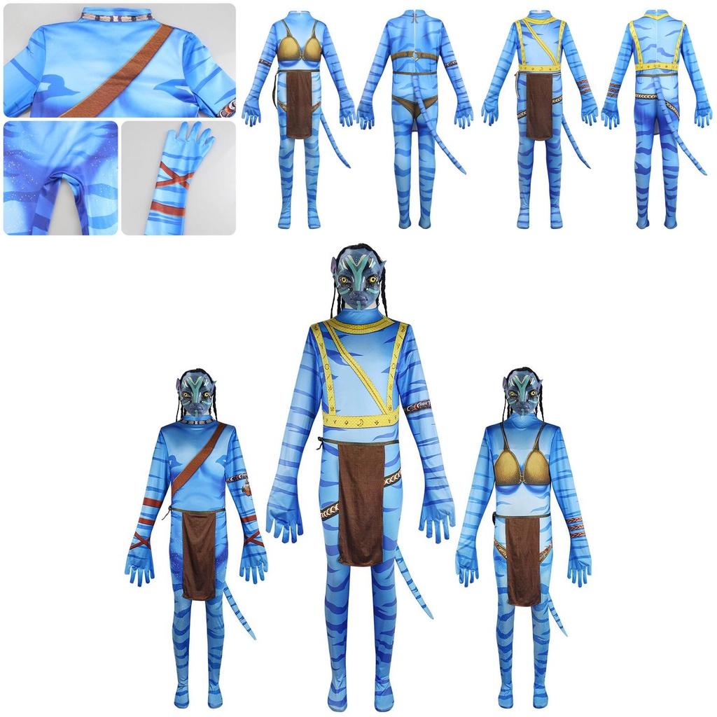 Avatar2 Jack Sully Neytiri Ronald Kinder Cosplay Weihnachten Bühne Party Jumpsuit