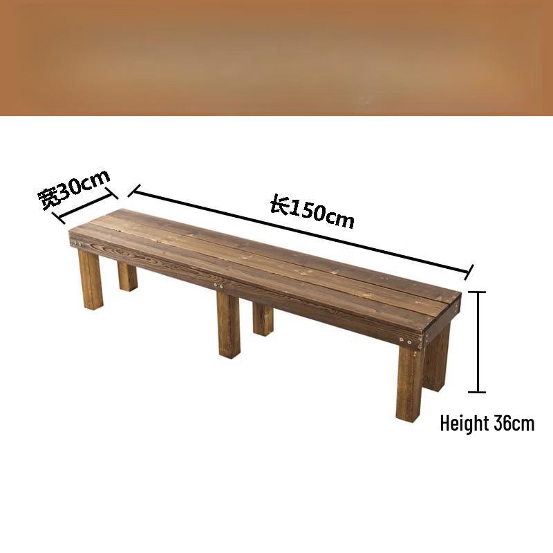 Reinforced Outdoor Solid Wood Tiered Flower Stand