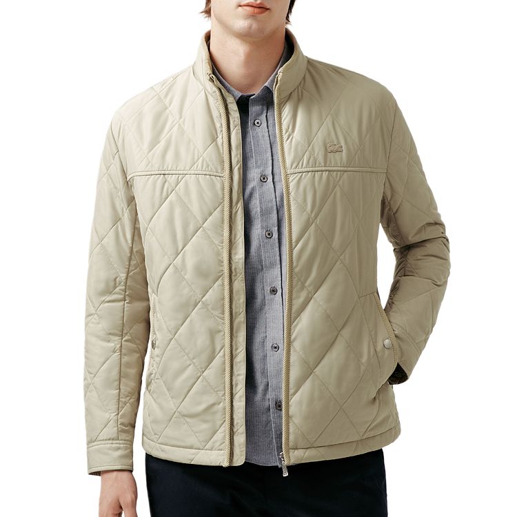 LACOSTE Puffer Jackets Men's Stand Collar Moderate Quilted Padded Jacket BH2542