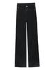 Summer 2025 Women's High-Waisted White Denim Jeans - Loose, Slimming Straight/Wide Leg Pants