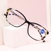 Lady Square Cat Eye Reading Glasses Blue Light Blocking Presbyopia Eyewear Women Fashion Glasses Europe America