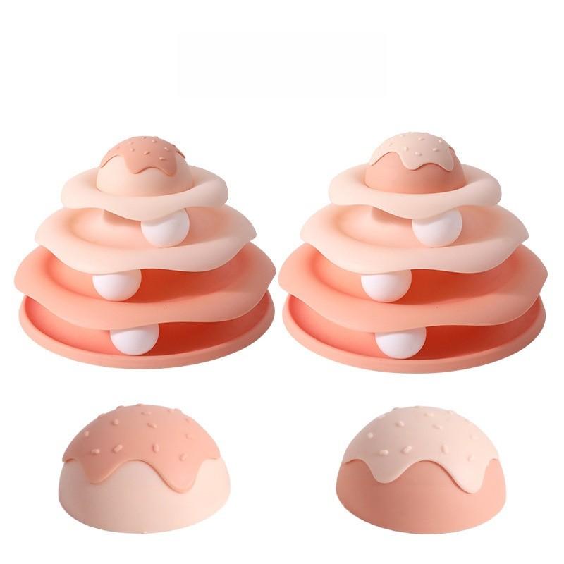 Cat Toy Set With Inflatable Bee Wobbler And Play Wheel For Interactive Play And Gift