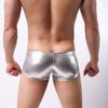 Men Boxers U Convex Breathable Solid Color Smooth Surface Slim Fit Anti-septic Mid Waist Elastic Men Underpants for Daily Wear