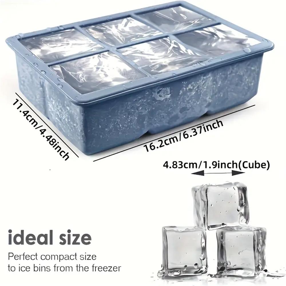 Silicone Ice Cube Trays,Large Size Silicone Ice Cube Molds with Leak Proof Removable Lid Square Ice Cube Tray And BPA Free