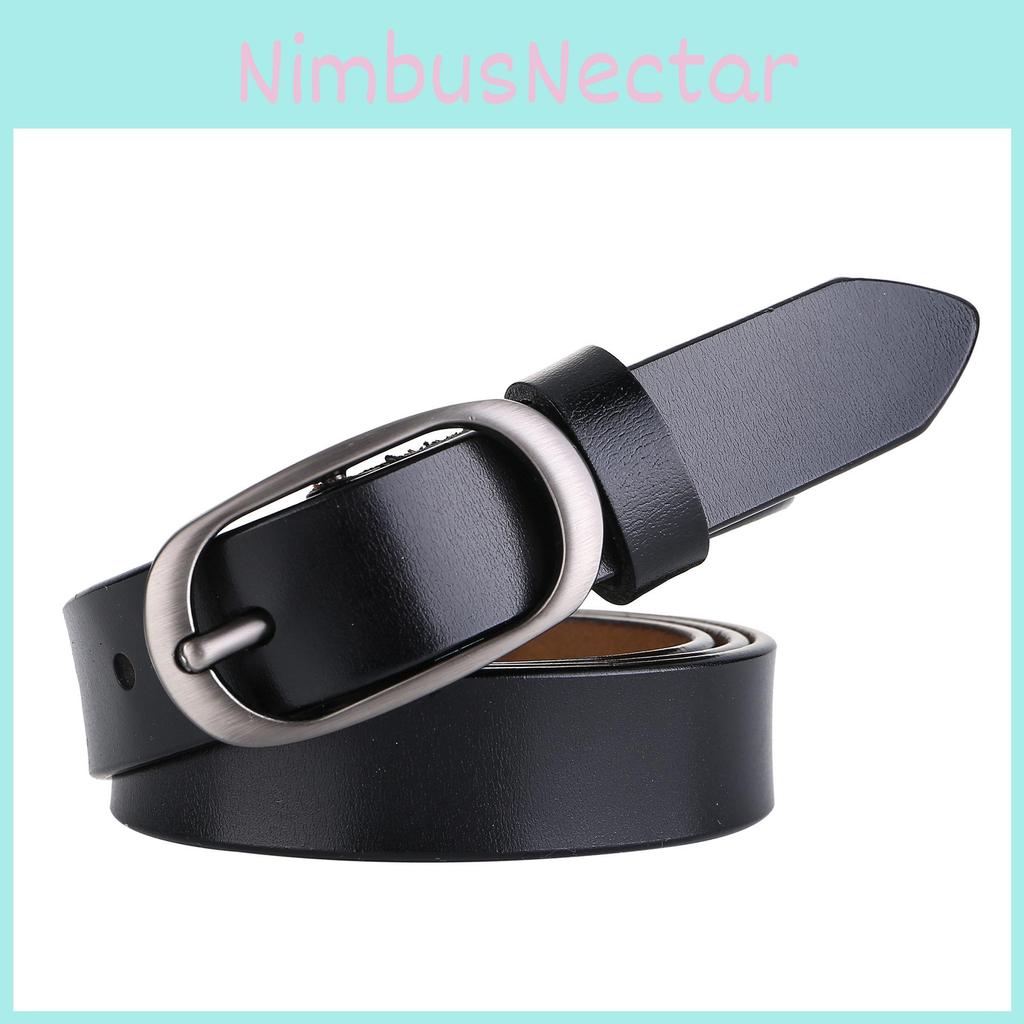 Alloy Buckle Elliptical Leather Women Belt For Fashion Casual Office Gift Use
