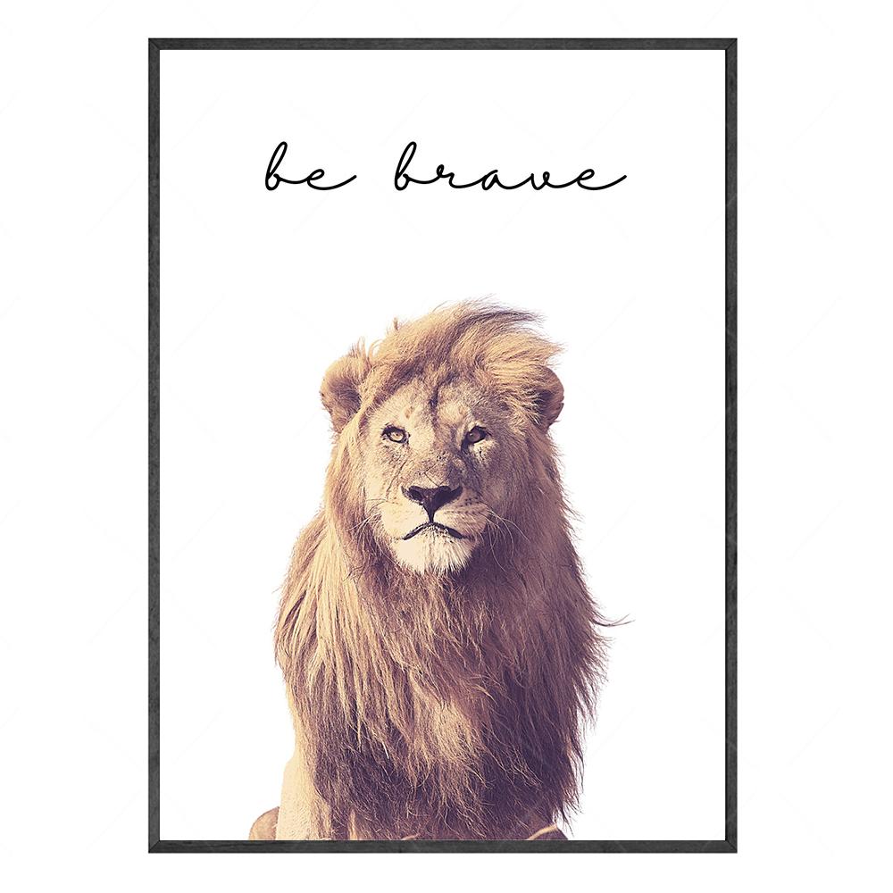 

Жираф, кролик, слон, лев, холст, детский постер, настенное искусство, картина, печать, животное, живопись, скандинавский декор для детской спальни 21x30cm No Framed