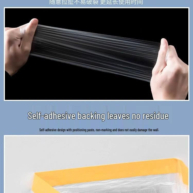 Disposable Dustproof Plastic Film Cover for Furniture Protection During Renovations