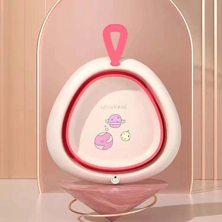 

Складная детская ванночка для малышей, складная ванночка для мытья посуды, переносная раковина, легкие раковины для путешествий, шампунь для новорожденных детей розовый