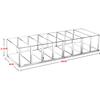 2PCS 8 Compartments Eyeshadow Makeup Organiser Removable Clear Acrylic Cosmetic Storage Box Rawer for Dresser Washbasin Bathroom