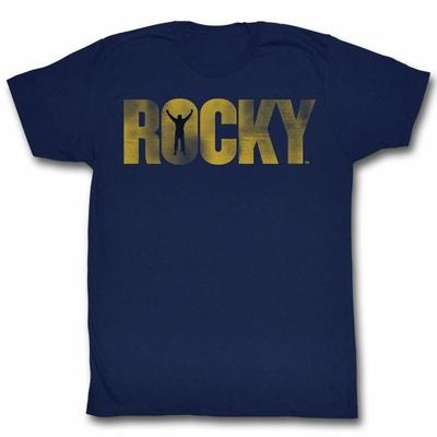 Rocky Rocky Logo Marineblaues T-Shirt
