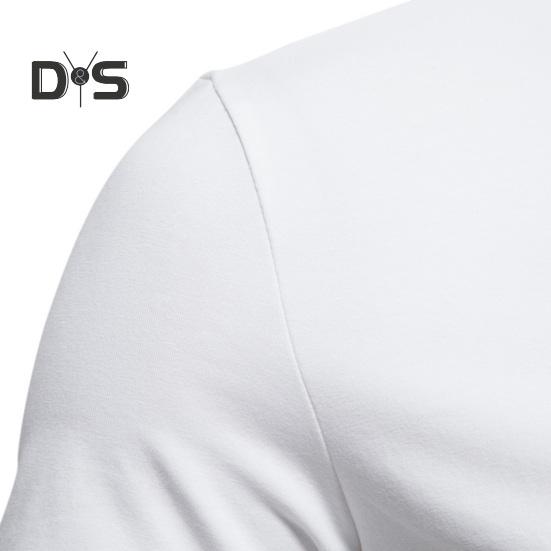 Top de vară pentru bărbați, cu decolteu în V, mâneci scurte, de culoare solidă, pulover moale, respirabil, elastic, fals, din două piese, de dimensiuni mari, tricou casual de lungime medie