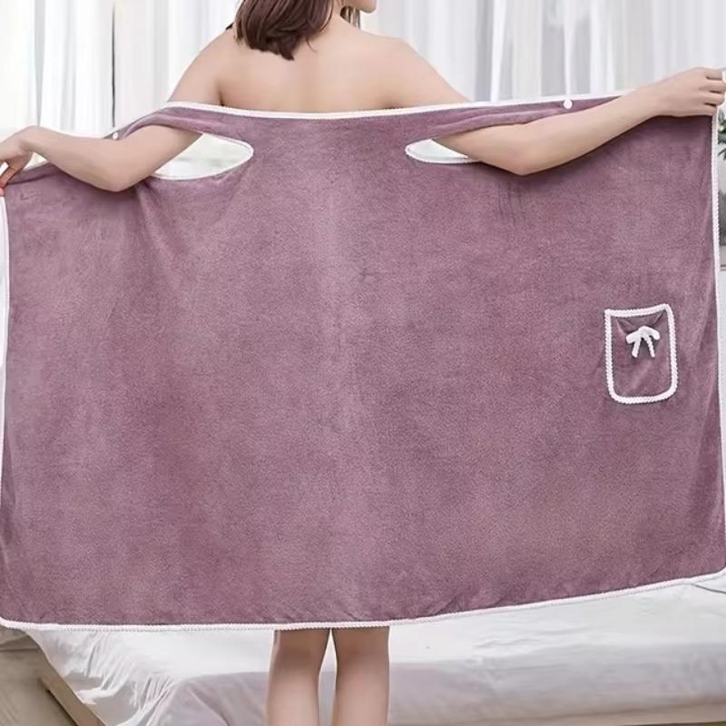 1PC Womens Bath Towels Girls Wearable Soft Absorbent Bow Coral Velvet Skirt Fast Drying Bathing Beach Bathrobes Gym Bath Towel