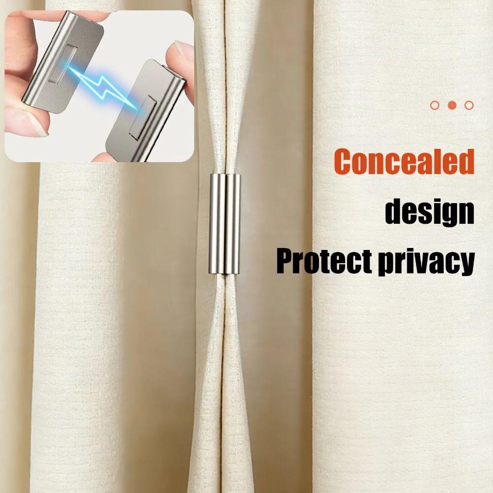 Reusable Drill-Free Clips Magnetic Blackout Clips Window Drape Holders Home Use