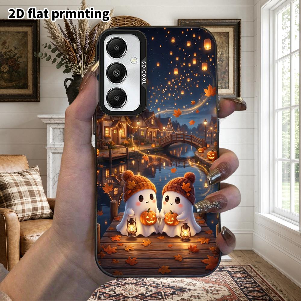 Phone Case: 2D Flat Samsung Galaxy A34 A35 M05 M06 S20 S22 S21 FE Plus 5G Protective Case, Couples Style, Cute Cartoon, Christmas and Halloween Gift