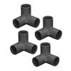 10PCS 3 Way Pipe Fittings PVC Plastic Right Angle Tee Corner Connector 20mm Inner Diameter