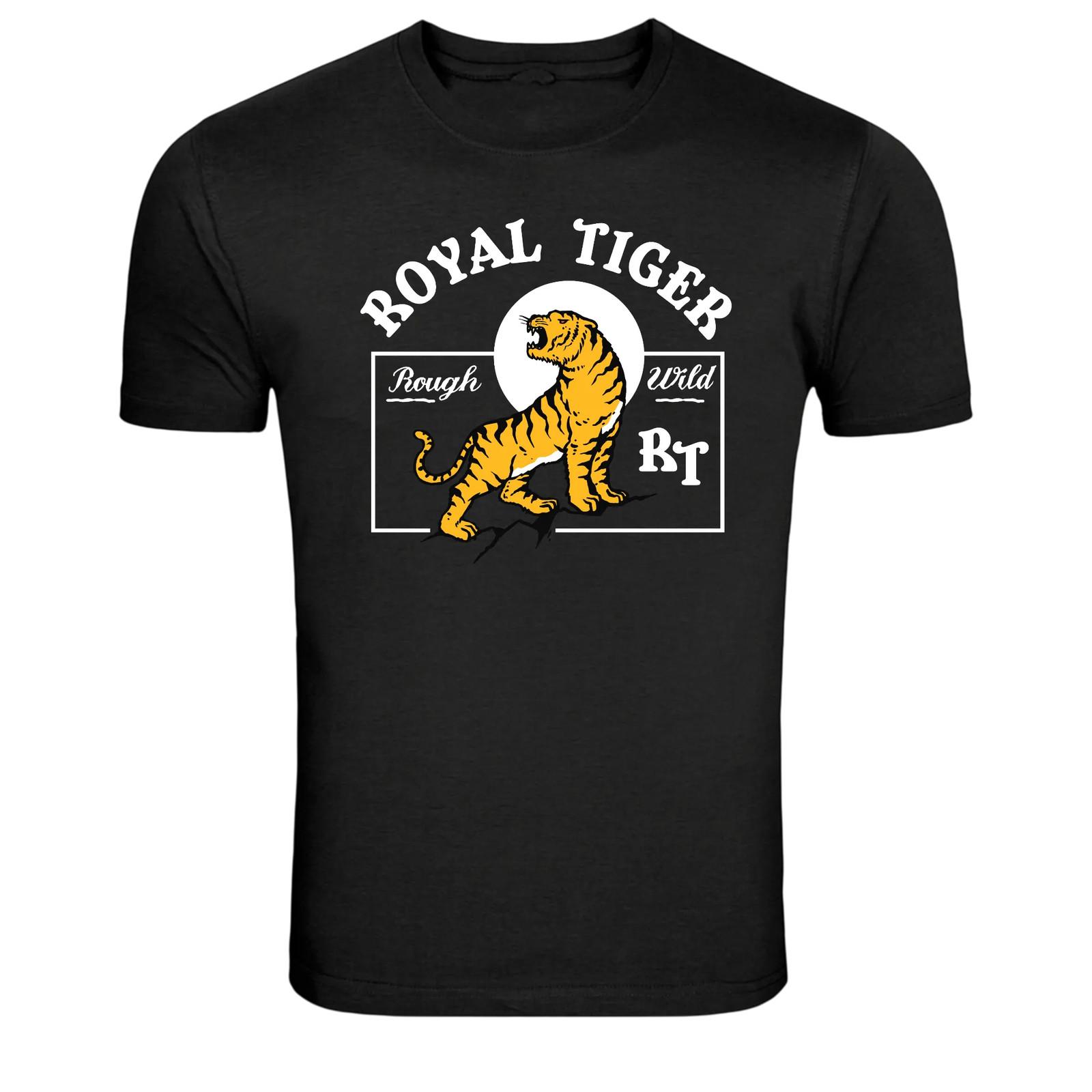 Royal Tiger Rough Wild Vintage Animal Graphic T-Shirt XXXXL