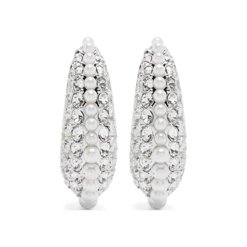 Swarovski Sublima Inlaid Design Glass Stud Earrings Women s Silver 5692107 серебряный