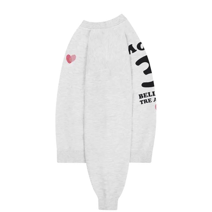 Ateudempeu Brushed Fleece Sweatshirt Mome [M.Grey(1%)]