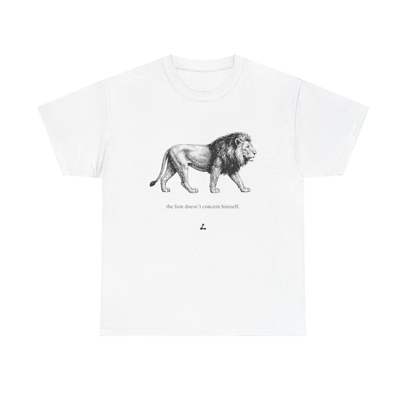 LION DOESN T CONCERN HIMSELF SHIRT Streetwear, casual T-shirts, suitable XXXL