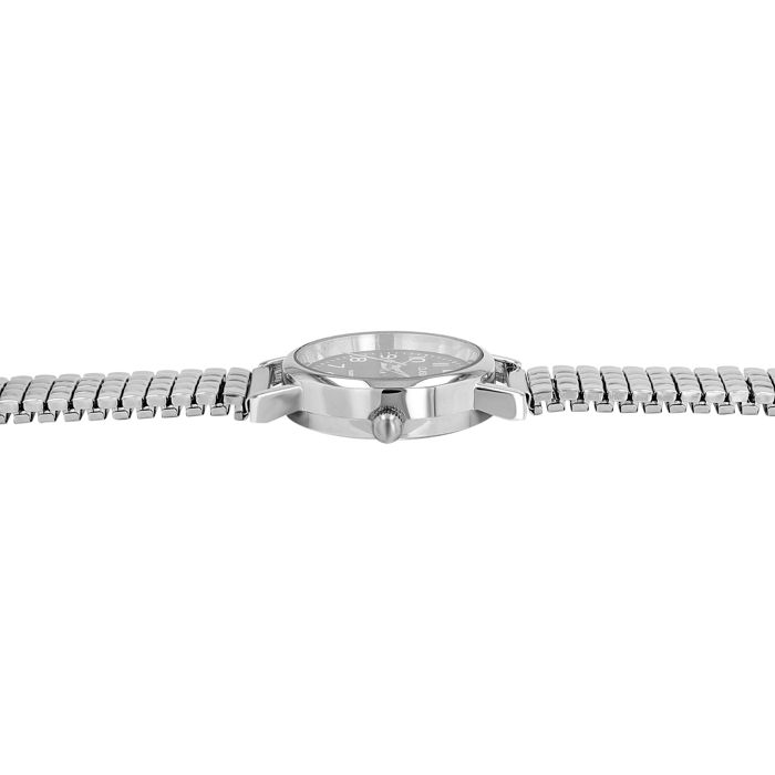 Montre femme - CX0006 - Boîtier 22 mm - Acier inoxydable argenté - Cadran noir