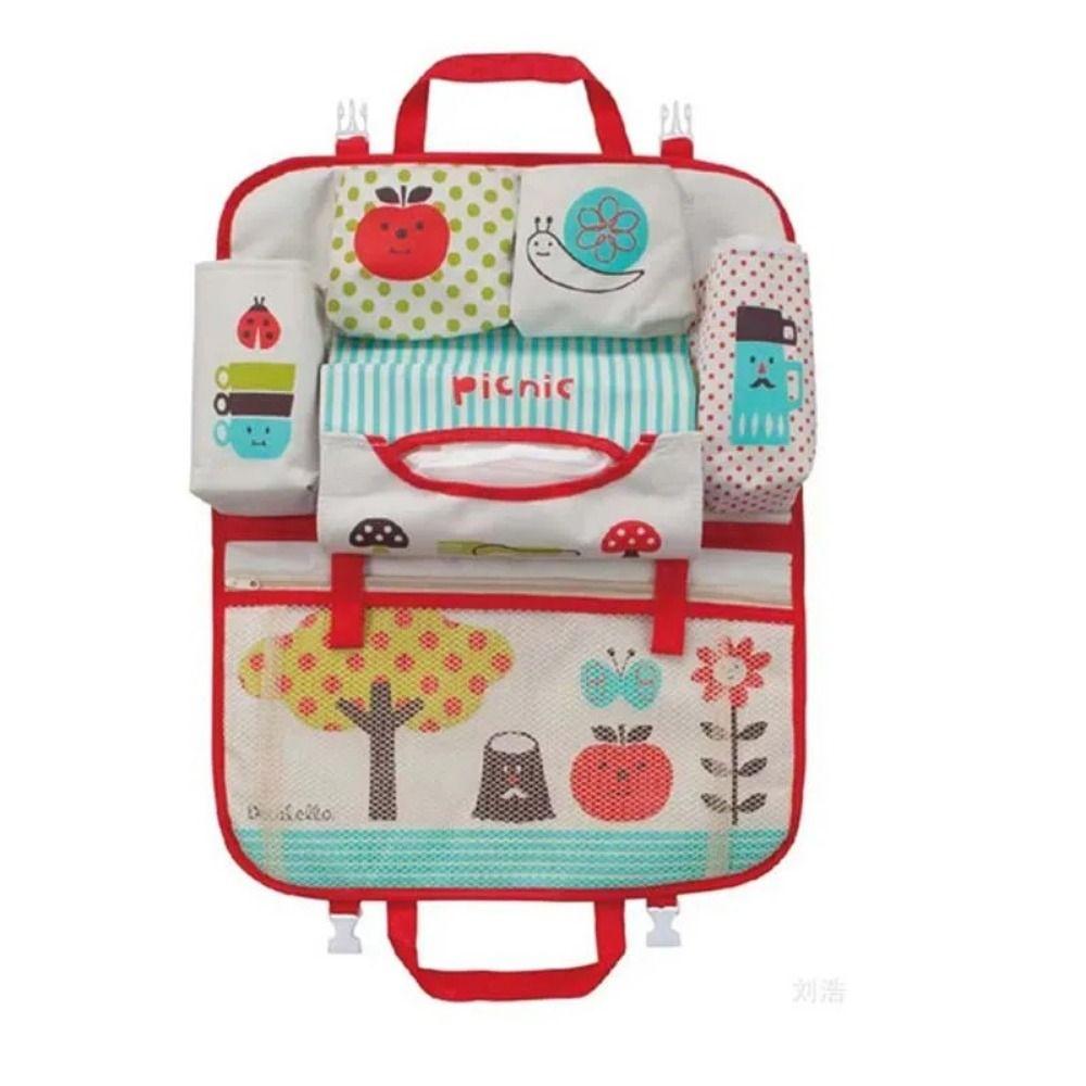 Large Capacity Car Seat Back Storage Bag Multi-functional Tablet Holder Protector Toddler