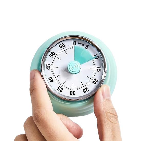 Mechanical Kitchen Timer Metal Magnetic Countdown Timer 60-Minute Cooking Timer No Batteries Required Easy Storage Refrigerator Magnet