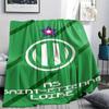 1Pc AS Saint-Étienne Print Flannel Blanket High Quality Warm Comfortable Cover for All Seasons Perfect for Gifts Home Decor
