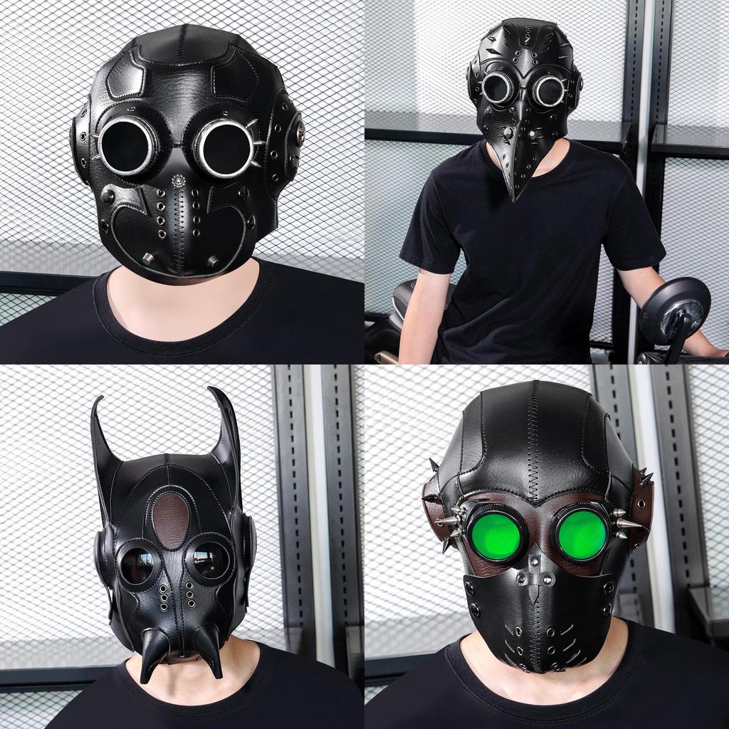 Accessorio Scenico di Halloween Maschera Creativa da Medico della Peste per Cosplay Adulti e Costumi Fai-da-te