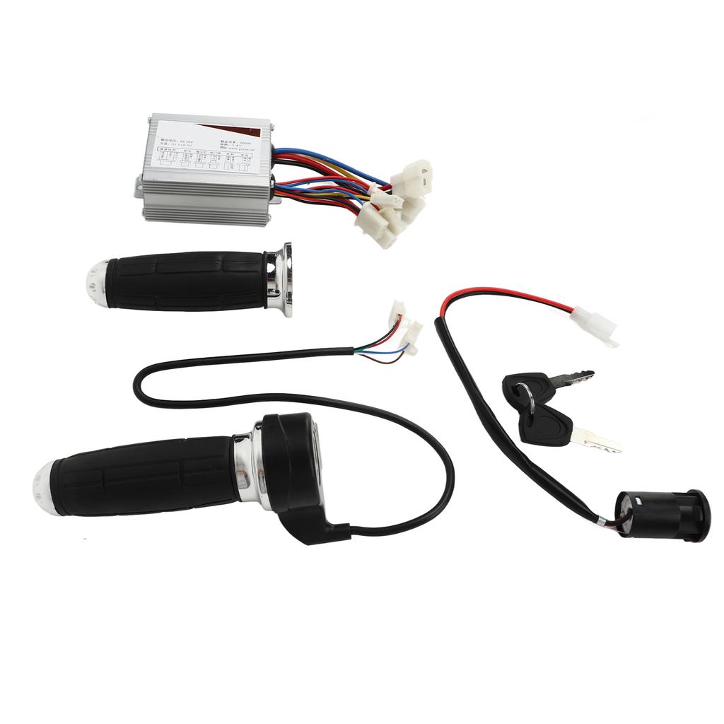 Electric Bike Conversion Kit 36V 500W Electric Bicycle Brushed Controller Universal Throttle Grip Ignition Switch