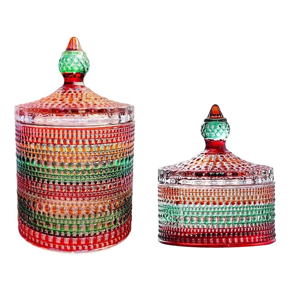 Transparent Designs Clear Candy Jar Multifunctional Glass Storage Container for Household Decoration
