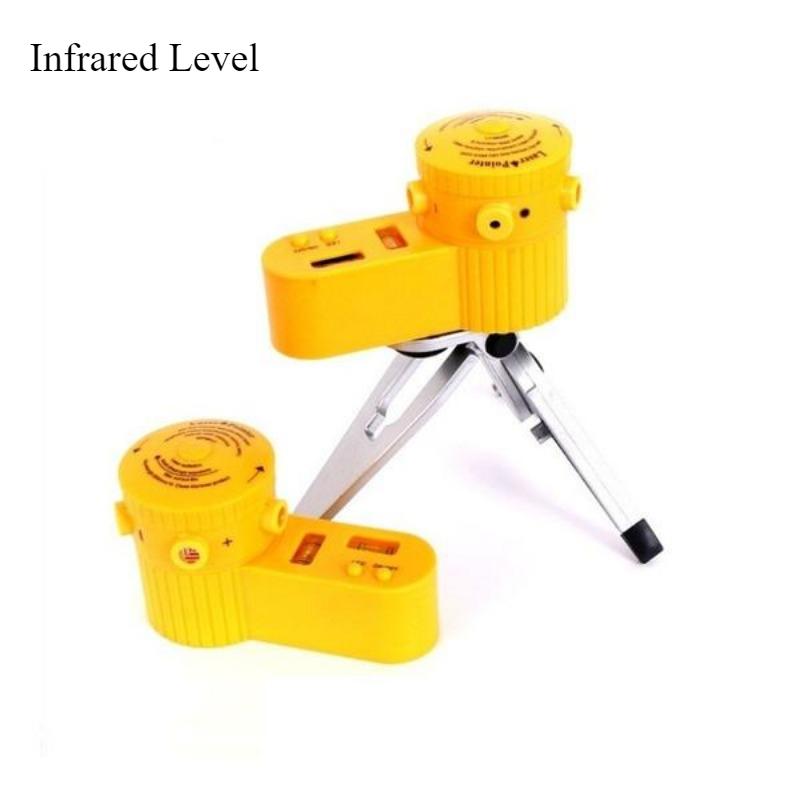 Nível de laser para ladrilhos cerâmicos multifuncional recém-atualizado, raio infravermelho com suporte, medidor de linha de fundição, pode girar, nível doméstico