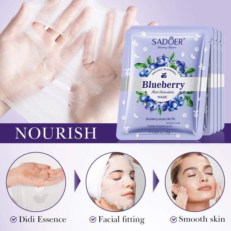 SADOER Blueberry Hyaluronic Acid Moisturizing Antioxidant Mask