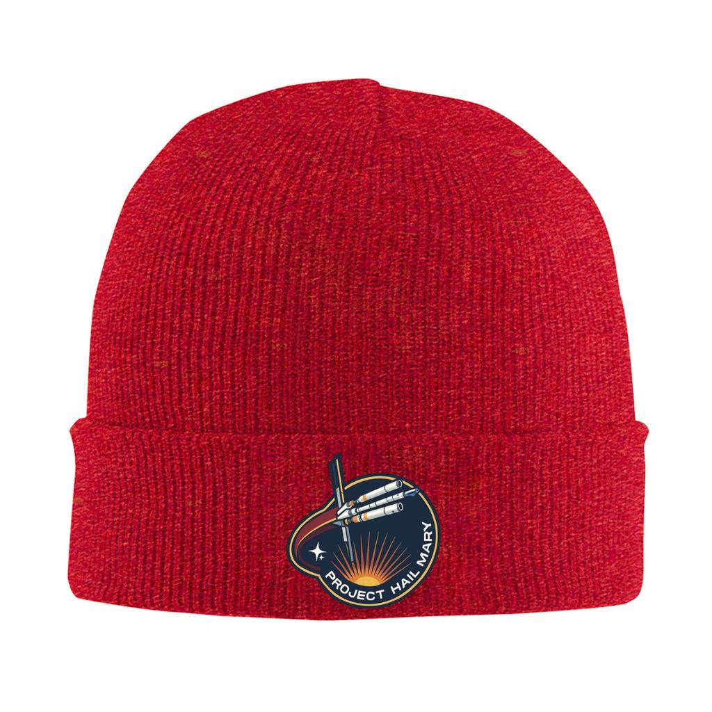 Project Hail Mary Missionsaufnäher Strickmütze Damen Unisex Mütze Herbst Winter Mütze Häkelmützen