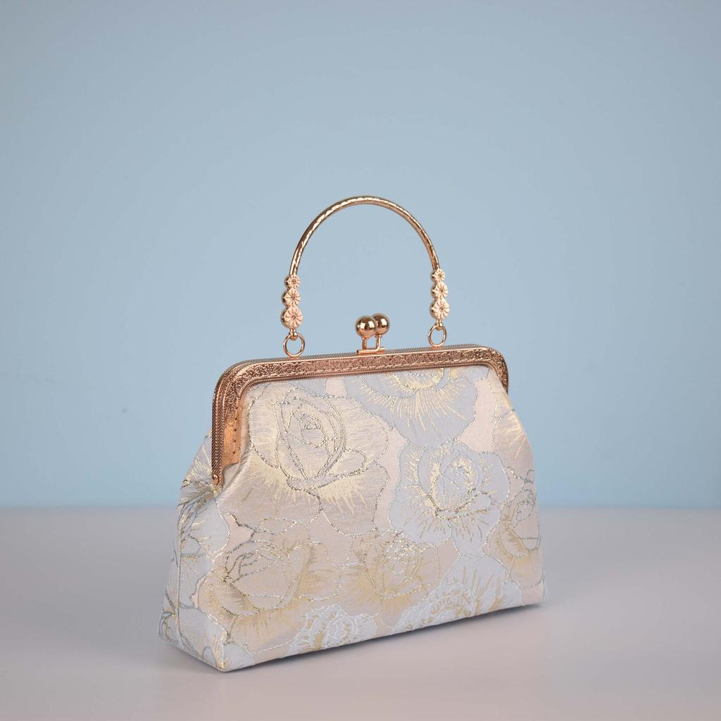 Handgefertigte Stoff Chinesische Goldtasche tragbare Messenger-Kette Schneiden Salon Teambuilding-Klasse Lehrmaterialtasche
