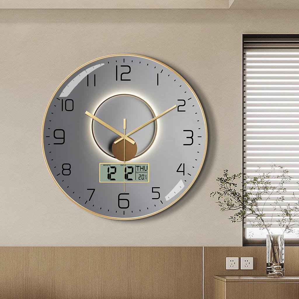 Bestselling Bluetooth Wall Clock with Automatic Time Sync, English LCD, and Perpetual Calendar - Wall-Mounted Electronic Clock