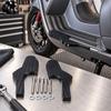 Ribbed Motorcycle Footboard Extensions for GTS300, Black Left and Right Set for Original Footrest Replacement or Modification Tasks